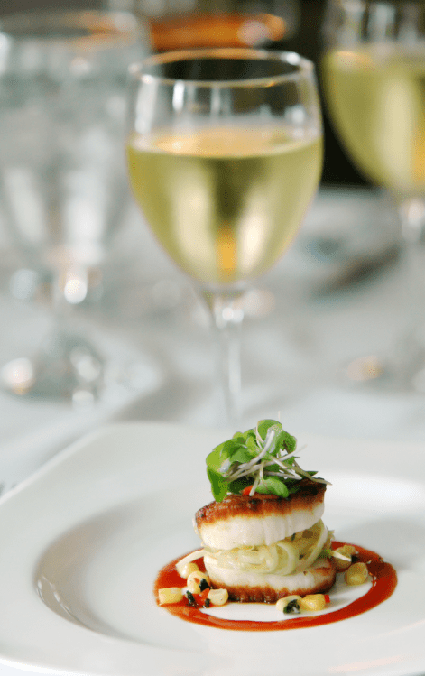 Coquille st jacques et champagne